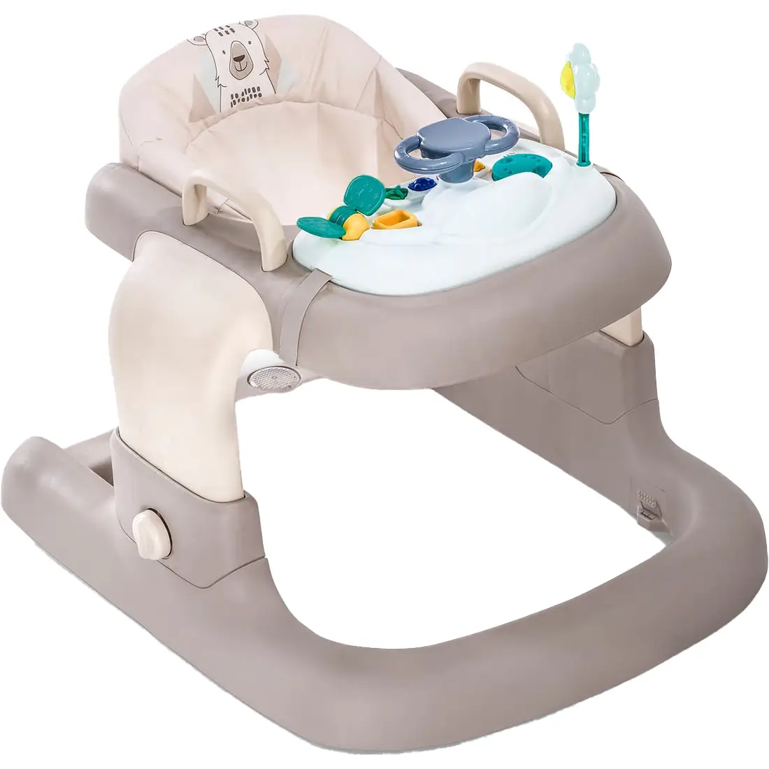 Elphybaby 3 In One Baby Walker, Rocker And Push Walker Pink